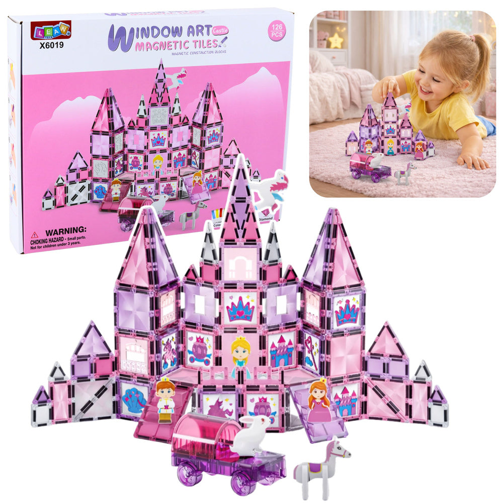 Magnetinės kaladėlės „Princesės pilis“, 58 dalys