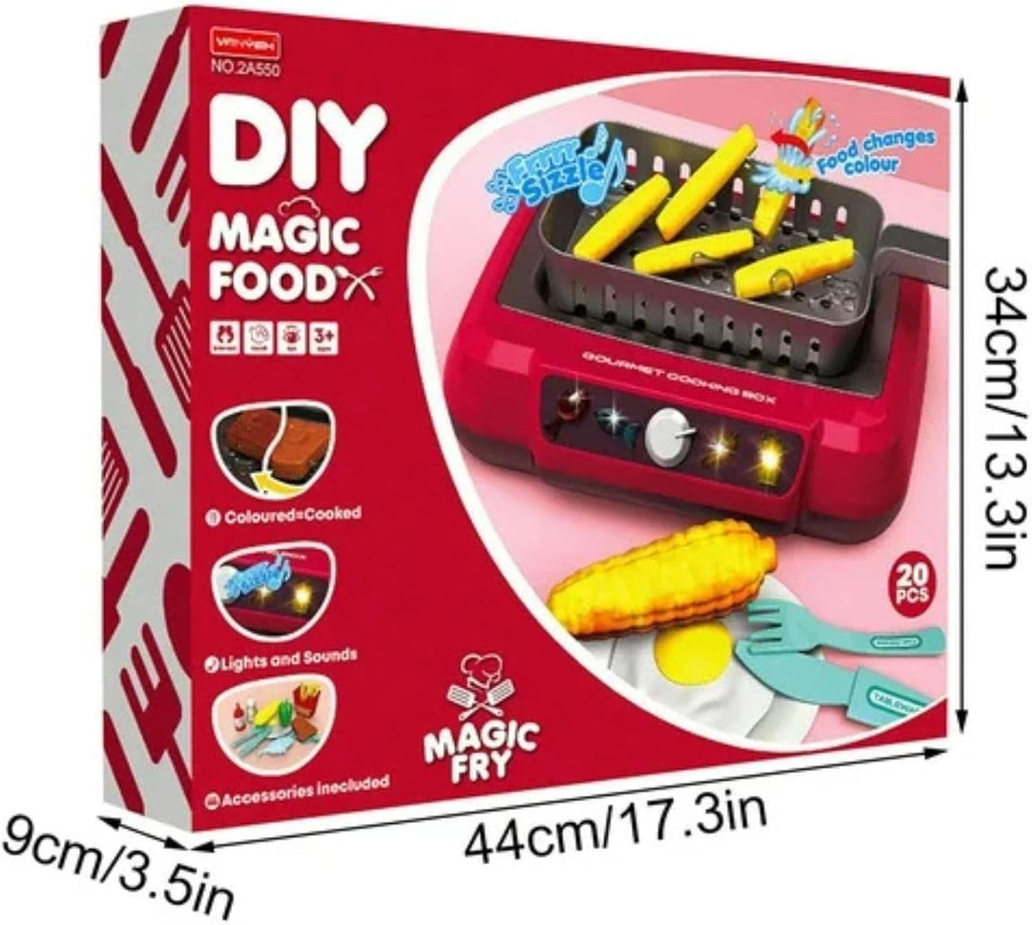 Maisto gaminimo rinkinys su šviesomis, garsais ir spalvos keitimo efektu