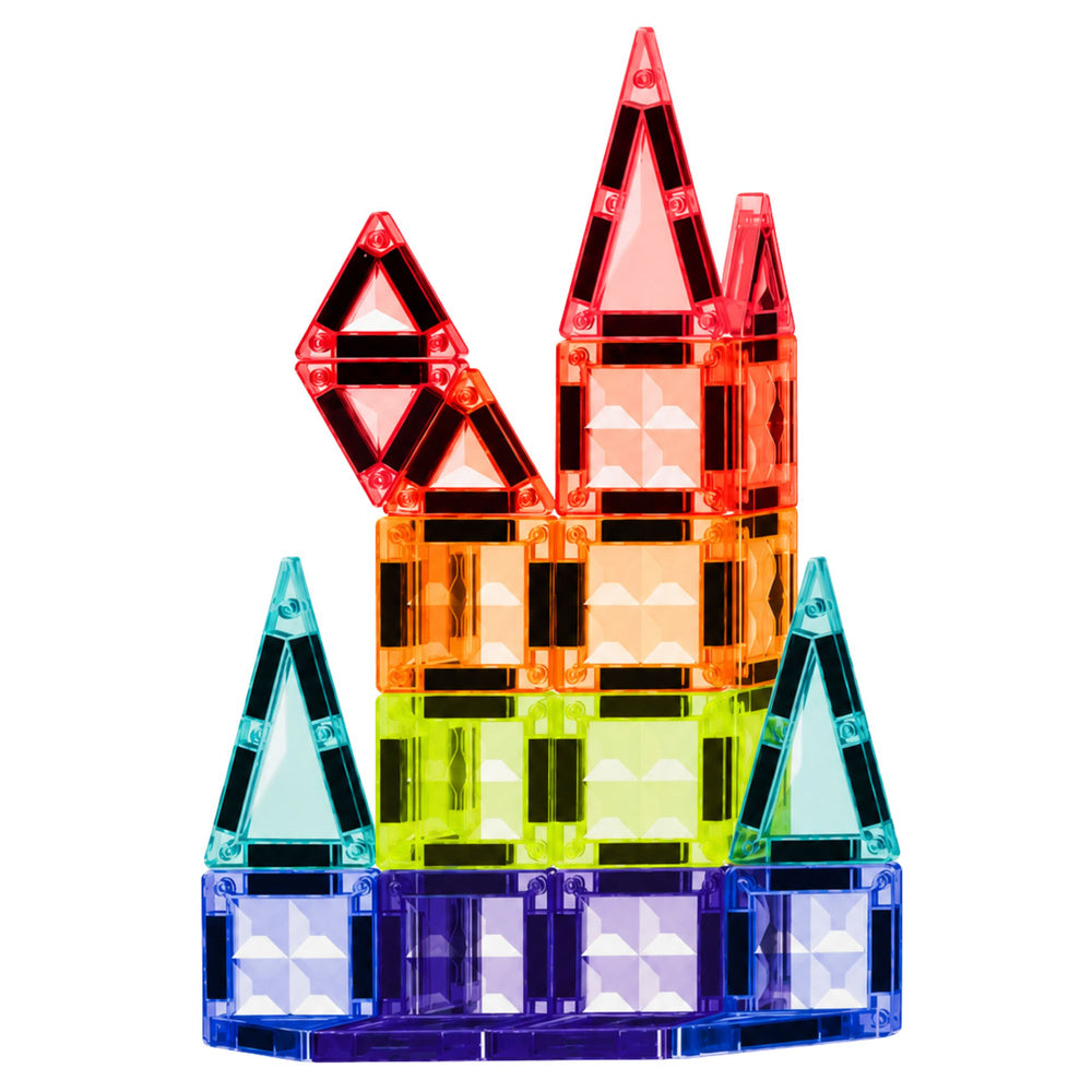 Magnetinės konstravimo kaladėlės – spalvotos 3D plokštelės, 27 dalys